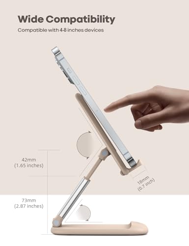 Lamicall Khaki Phone Holder for Desk, Cellphone Stand