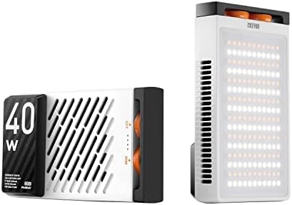 ZHIYUN FIVERAY M40 Video Light [Official], 40W Portable Camera Light, 14000 Lux, CRI/TLCI 96+ 2700-6200K, 320g LED Panel DSLR Photography Lighting, Lighting Setup for YouTube, TikTok