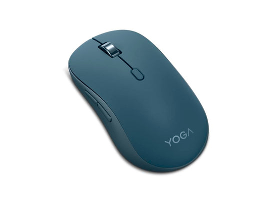 Lenovo Yoga Bluetooth Silent Mouse, 3 Level DPI Adjustment, 36 Month Battery Life, Bluetooth 5.3, 3 Device Paring, Whisper Quiet, Programmable Buttons, Smooth Finish, Tidal Teal