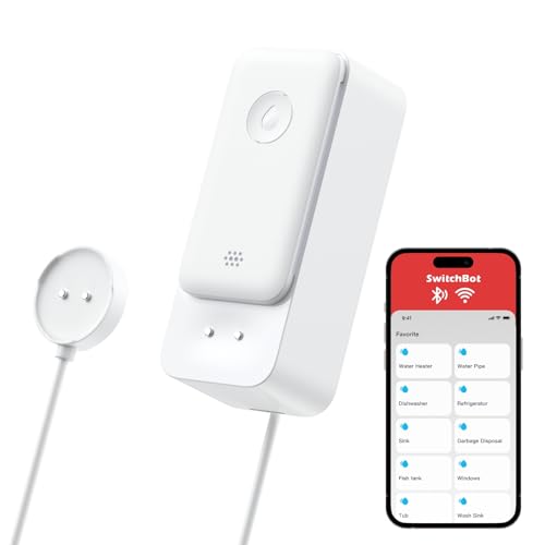 SwitchBot WiFi Water Leak Detector for Home, Water Leak Sensor, 1m Cable