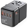 MINIX 85W Universal Travel Adapter, GaN III International Power Adapter, 3 USB-C 2 USB-A Ports, AC Outlet, Worldwide US/UK/EU/AU Travel Charger for Laptops Tablets Phones and More - Image 9