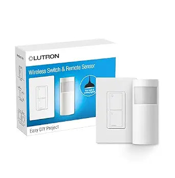 Lutron Motion Sensor with Smart Switch and Original Light Switch for Closets, Pantries, Basements, for Any Bulbs, Occupancy Vacancy Sensor, Single-Pole/ 3 Way, Motion Sensor with Smart Switch