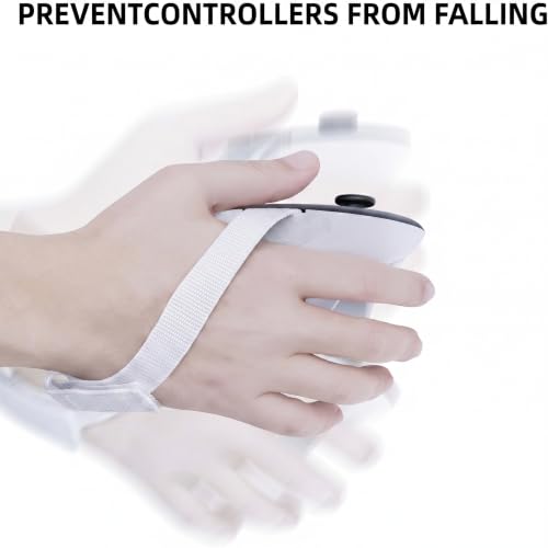 APEXINNO Controller Grips for Meta Quest 3/Quest 3S-Non-Slip Handle Covers with Adjustable Soft Hand Straps, Secure Fit for Small & Medium Hands, Not Compatible with Official Charging Dock