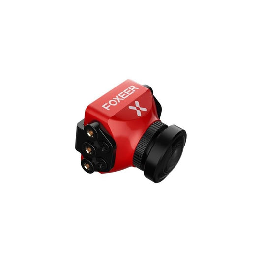 Foxeer Predator V5 Mini Full Case 1000TVL Camera Switchable Super WDR OSD 4ms (Red, 1.8mm Lens)