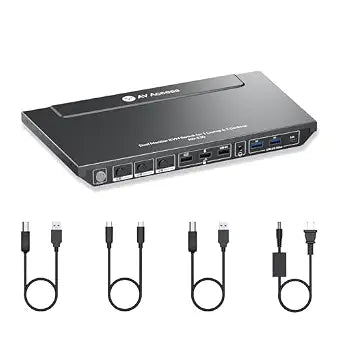 AV Access Docking Station KVM Switch 2 Monitors 1 Laptop & 2 Desktop PCs - Image 1