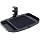 Clamp-on Mouse Pad Holder Platform, Height Adjustable Under Desk 360° Rotating Tray Rest Extension Attachment, with 5 Storage compartments