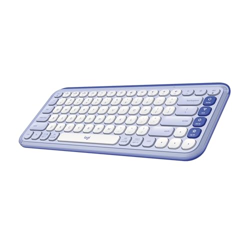 Logitech POP ICON Keys Wireless Bluetooth Keyboard - Lilac and Off-White
