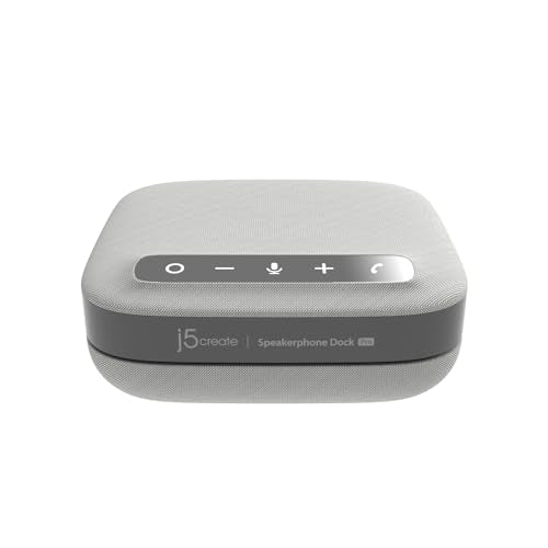 j5create USB-C Dual 4K Speakerphone Dock Pro, Dual 4K HDMI Audio Dock