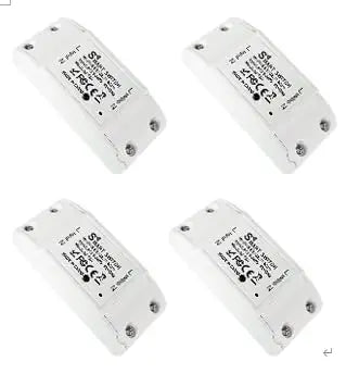 Matter Smart DIY Relay Module Wall Switch Works with Homekit& Alexa,App and Voice Control,Timer,Group Control,for Lamps, Fans, humidifiers,10A (4 Packs)