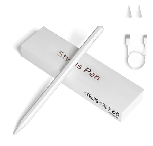 Stylus Pens for Touch Screens, Universal Fine Point iPad Pencil (White)