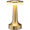 O'Bright Dome Cordless Rechargeable LED Mushroom Table Lamp, Gold