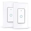 Double Smart Home Light Switch WiFi Wall Switch Compatible with Alexa Google Assistant