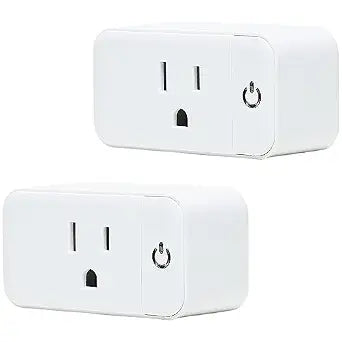 Smart Plug - 2 Pack 2.4G Wi-Fi Outlet Works with Echo, Alexa & Google Home | Smart Plug with Timer, Remote, Voice & Group Controller | No Hub Required