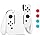 FUNDIARY Comfort Charging Grip Compatible with Nintendo Switch and Switch OLED Joycon, Handheld Accessories for Joycon Controller with LED Indicator with Charging Cable and 6 Thumb Caps