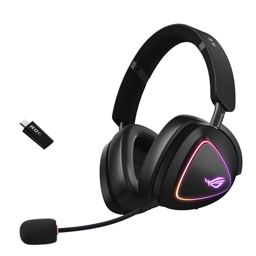 ASUS ROG Delta II Wireless Gaming Headset with Detachable Mic – Black