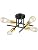 EGM Modern Semi Flush Ceiling Light Fixture 4-Light Bedroom Lamp, 1-Pack