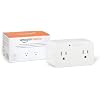 Amazon Basics Dual Smart Plug with Motion Sensor and Night Light, Works with Alexa Only, Control from Anywhere, Automatic Control, 2.4 GHz Wi-Fi, No Hub Required, 4.33 x 2.36 x 1.38 in, White