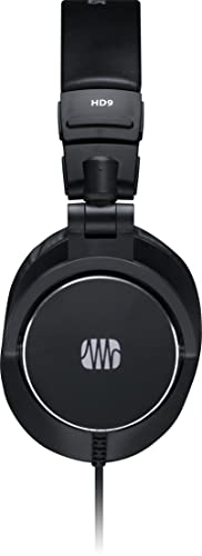 PreSonus HD9 Professional Monitoring Headphones — High-Power Handling, Closed-Back, Circumaural Acoustic Design Studio Recording Headphones for Professional Mixing and Monitoring