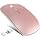 Wireless Mouse Jiggler - Bluetooth Rechargeable Computer Mouse with Undetectable Jiggler Mice Mover, Silent Click Slim Optical USB C Mouse for iPad Pro MacBook Air/Pro Mac Laptop PC - Rose Pink
