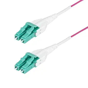StarTech 49ft/15m OM4 Uniboot Fiber Cable, LC to LC, Optic (OM4RLCLC15M)