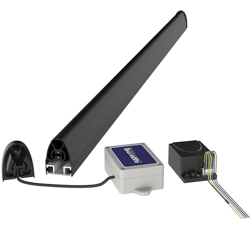 Blütezeit Wireless Safety Edge – Universal Pressure-Sensitive Contact Edge for Swing, Sliding Gates & Garage Doors with Instant Reverse, Detection Sensor with Transmitter & Receiver