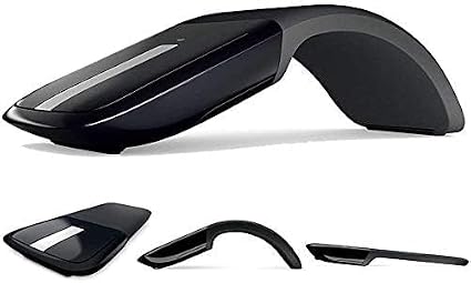 Wireless Mouse Foldable Folding Mice for Microsoft Laptop PC Mac Black