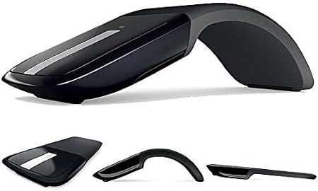 Wireless Mouse Foldable Folding Mice for Microsoft Laptop PC Mac Black