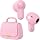 ANCwear Pink Wireless Earbuds with Mini Handbag Case, 22H Playtime
