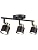 3 Light Track Lighting Kit, Matte Black Brass Finish 3 Way Adjustable with GU10 Modern Ceiling Directional Spot Lighting for Kitchen,Bedroom,Living Room