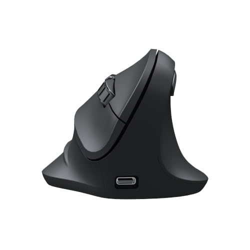 MOKURU Wireless Ergonomic Mouse, Supporting Bluetooth/2.4G Connection, Featuring 4 Buttons, Adjustable DPI Settings of 1000/1600/2400, Compatible with Windows/macOS, Laptops, Desktop Computers (Black) - Image 2