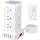6.5Ft Power Strip Tower with 12 Widely Outlets & 4 USB Ports