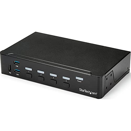 StarTech 4-Port HDMI KVM Switch, Full 1080p, USB 3.0 Hub, 3.5mm Audio, TAA