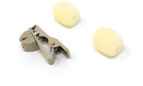 Beige Lavalier Lapel Mic with 4 pin mini XLR TA4F for Shure wireless