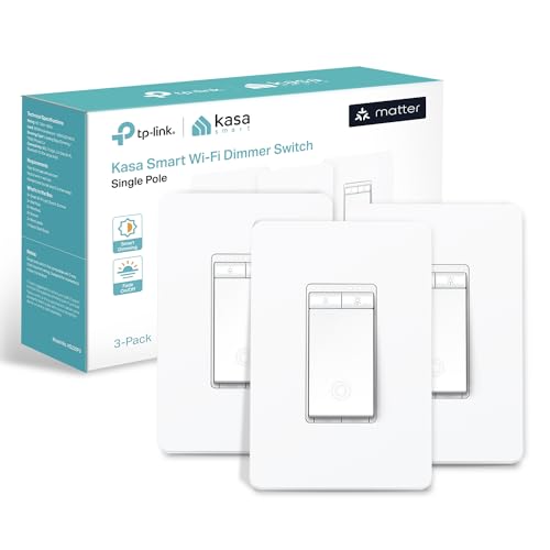 Kasa Matter Smart Dimmer Switch, KS225P3, Single Pole, Need Neutral Wire