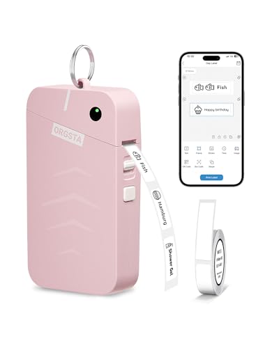ORGSTA Label Maker, S001 Portable Bluetooth Label Maker Machine with Tape