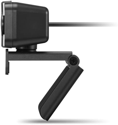 Lenovo 310 FHD Webcam, 1080p, FHD Resolution @30 FPS, Plug-and Play USB Connectivity, 1.8M Cable, 2 Integrated Microphones, External Privacy Shutter, Black