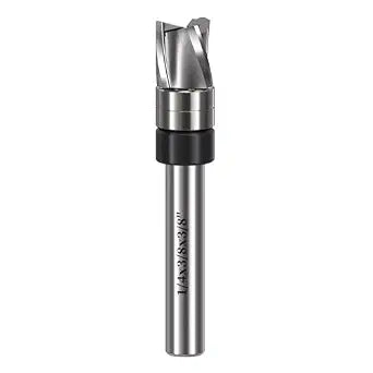 Spiral Flush Trim Router Bit 3/8" Diameter,3/8" Length, 1/4 Shank
