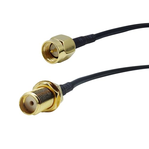SMA Extension Cable 18ft, SMA Male to Female Low Loss RG174 Coaxial Cable Extender for SDR, Wireless Security Camera, Network System, GPS LTE 4G 5G WiFi Radio Antennas