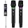UHF Wireless Microphone System, 99-Ch Dual Handheld Mics RGB