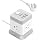 BEVA Power Strip Cube Desktop Charging Station 4 Outlets 3 USB Ports