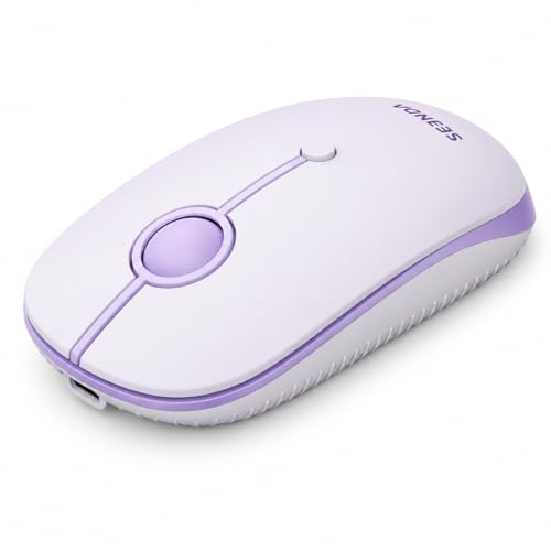 seenda MOU001 Bluetooth Wireless Mouse for Laptop,Slim Computer Mice,Purple - Image 2