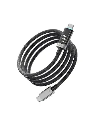 CUKTECH 240W USB-C to USB-C Cable, OLED Display, 6.6ft Fast Charging