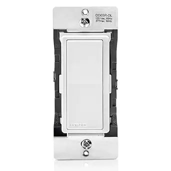 Leviton Decora Smart Switch Companion for Multi-Location Switching with Locator LED (Not for stand-alone use), 120/277VAC, 60Hz DD0SR-DLZ, White, Ivory, Light Almond