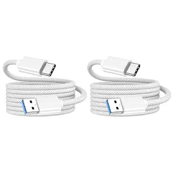 USB C Data Cable 10Gbps, 5FT-2Pack, USB 3.2 Gen2 USB A to USB C Data Transfer Cable, 65W 3.1A Fast Charging, Carplay Cord for iPhone 16/15 Pro/Pro Max, iPad, Galaxy S25-S20,Samsung T7,Voice Recorder