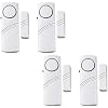 4 Pack Door Window Alarm, Magnetic Sensor Alert, Home Security System for House and Office