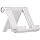 Amazon Basics Multi-Angle Portable Foldable Stand for Tablets, E-Readers and Phones, Non-Slip Desktop Holder for iPads, iPhones, Kindles, Hands-Free Viewing - Silver
