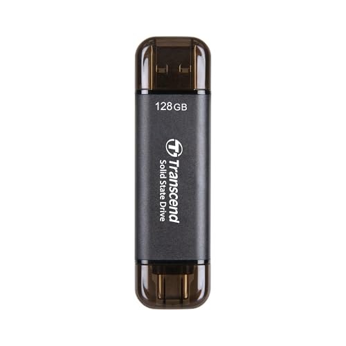 Transcend 128GB ESD310 Dual Portable SSD 1050MB/s USB-A+C, Thumb Drive