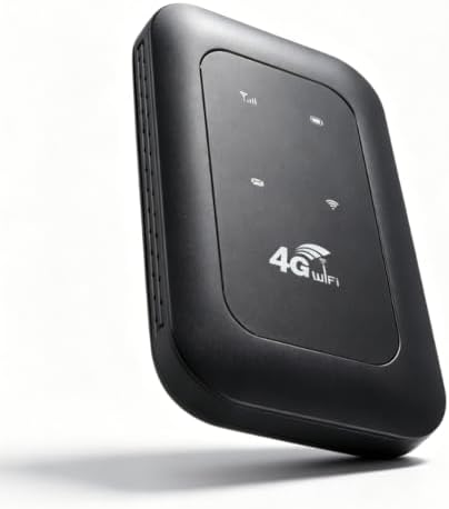 LICAEVEY 4G Portable WiFi Hotspot, 300Mbps High Speed Mobile Router with SIM Card Slot and Indicator Display, 10h Battery for Travel, Supports 10 Devices, for Travel, Home, Gaming