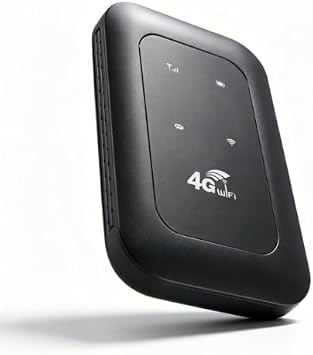 LICAEVEY 4G Portable WiFi Hotspot, 300Mbps High Speed Mobile Router with SIM Card Slot and Indicator Display, 10h Battery for Travel, Supports 10 Devices, for Travel, Home, Gaming