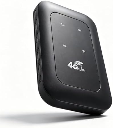 LICAEVEY 4G Portable WiFi Hotspot, 300Mbps High Speed Mobile Router with SIM Card Slot and Indicator Display, 10h Battery for Travel, Supports 10 Devices, for Travel, Home, Gaming